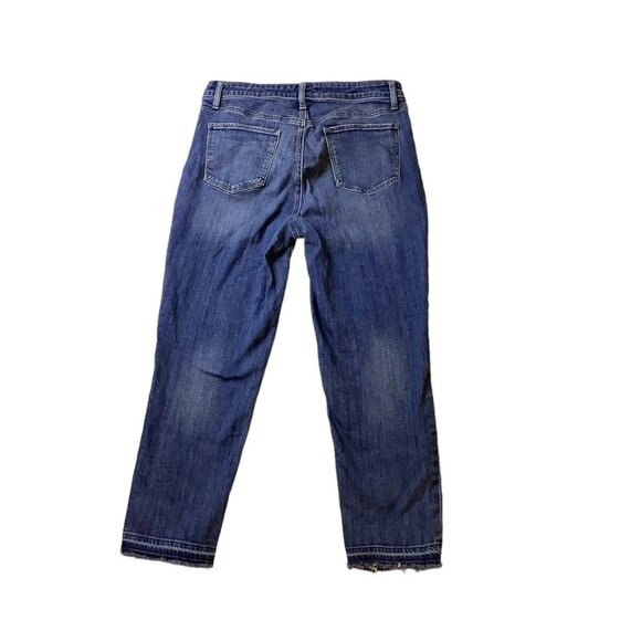 Talbots Mid Rise Ankle Raw Hem Blue Denim Jeans Womens Size 10 - Picture 5 of 11